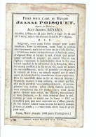 DP  JEANNE POISQUET épouse De JEAN-JOZEF RENARD Geboren  1816  Décédé  à Sluizen  1877 - Religion & Esotérisme