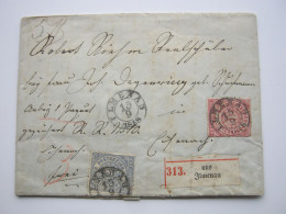 Thurn Und Taxis , 1868 , ILMENAU      , Klarer  Stempel  Auf  Paketbrief - Briefe U. Dokumente
