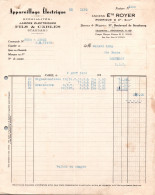 Facture - PARIS 10è.Ar. - Ets ROYER - Appareillage Électrique Lampes Fils & Câbles ...(1932) - LOT 3 Docs - Electricité & Gaz