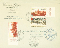 Edouard Guigoz San Simone Volo Postale Speciale Pro Aereo Cachet 30 Jahre Alpenflug Sonderluftpost Oskar Bider 13 VII 13 - Used Stamps