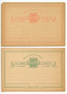 São Tomé E Príncipe 19th Century 2 Different Mint Postal Cards - 20r. & 30r. King Luiz - St. Thomas & Prince