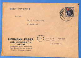 Allemagne Zone Française 1946 - Lettre De Oensback - G27521 - Altri & Non Classificati