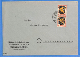 Allemagne Zone Française 1946 - Lettre De Aulendorf - G27508 - Andere & Zonder Classificatie