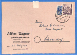 Allemagne Zone Française 1949 - Carte Postale De Balingen - G27482 - Sonstige & Ohne Zuordnung