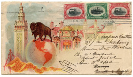 ETATS UNIS -  1CTS + 2CTSX2 SUR ENVELOPPE PAN AMERICAN EXPOSITION, 1901 - Brieven En Documenten