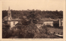 40-PEYREHORADE ( Landes) L'Eglise Et Les Ruines D'Aspremont-carte 1938 Avec Timbre ( 55 C) JEAN DE LAFONTAINE - Peyrehorade