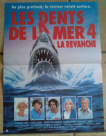 AFFICHE CINEMA FILM LES DENTS DE LA MER 4 + 7 PHOTO EXPLOITATION CAINE GARY SARGENT 1987 TBE REQUIN - Affiches & Posters