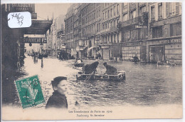 PARIS XI EME- LES INONDATIONS DE PARIS EN 1910- FAUBOURG ST-ANTOINE - Paris (11)