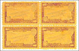 1928 Issue For Flight  Zagreb - Dubrovnik IN BLOCK OF FOUR With Full OFSSET Of The Frame - Ungebraucht