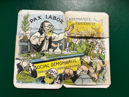 WW1 Guerre 14/18 War * Carte à Système Double * SOCIAL DEMOKRATIE * Pax Labor * Illustrateur - Oorlog 1914-18