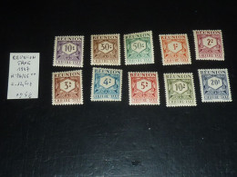 REUNION TIMBRES TAXE 1947 N°26/35 - NEUF SANS CHARNIERE (CV) - Timbres-taxe