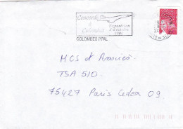 2002--cachet Commémoratif Temporaire --COLOMBES--92-Exposition (avion) "Concorde à Colombes" ..type Marianne Luquet - Commemorative Postmarks