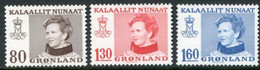 GREENLAND 1979 Definitive: Queen Margarethe MNH / **.  Michel 112-14 - Unused Stamps