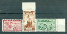 INDOCHINE - P.A. N°20** à 22*** MNH Luxe SCAN DU VERSO. Au Profit  De La Protection De L'enfance Indigène. - Aéreo