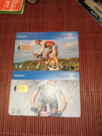 Sport 2 Phonecards Belgium Used - Avec Puce