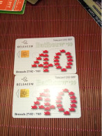 Batibouw  2 Different Phonecards  IJ  31.01.2002 +28.02.2002 Used - Mit Chip