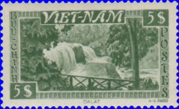 Vietnam Empire 1951. ~  YT 10** - 5 $. Chutes De Bongour - Viêt-Nam