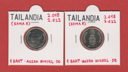 TAILANDIA  1 BAHT  2.018-2.022 ACERO-NIQUEL  RAMA X  SC/UNC   T-DL-13.572 - Thaïlande