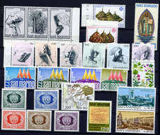 SAINT-MARIN SAN MARINO 1977, Année Complète, 26 Valeurs, MINT** NEUFS** - Annate Complete