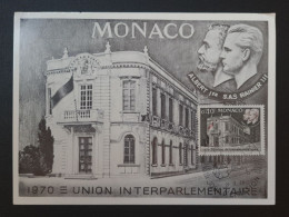 Monaco,  Timbre Numéro 828 Sur Carte Maximum. - Lettres & Documents