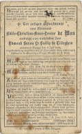 Doodsprentje  *  De Man Adèle (° Brugge 1824 / + 1906) X Baron Le Bailly De Tilleghem - Religion & Esotérisme