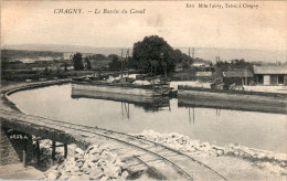 Chagny Le Bassin Du Canal Péniche Houseboat Saône-et-Loire 71150 Cpa Voyagée En 1917 En TB.Etat - Chagny