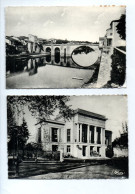 47 - VILLENEUVE-SUR-LOT . " LE THÉÂTRE GEORGES LEYGUES " & " LE VIEUX PONT SUR LE LOT " . 2 CPSM - Réf. N°38306 - - Castelmoron