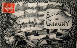 Chagny Souvenir De Multi-Vues Saône-et-Loire 71150 Cpa Voyagée En 1912 En B.Etat - Chagny