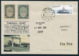 2001 Denmark Commemorative Holbæk Stadpost Localpost "Fra Orø " Paquebot Ship Cover  - Cartas & Documentos