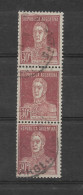 ARGENTINA 1924 Gral. Jose De San Martin 30 Cents Scott 351 Mi 295 Strip Used - Oblitérés