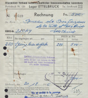 Luxembourg - Luxemburg - Rechnung 1956  ALLGEMEINER VERBAND LANDWIRTSCHAFTLICHER GENOSSENSCHAFFTEN ,ETTELBRUCK - Luxembourg