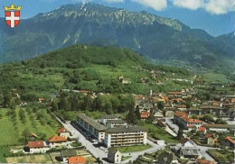 FAVERGES, VUE AERIENNE, AU FOND LA DENT DE CONS  REF  13931 VOL - Faverges