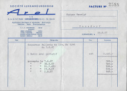 Luxembourg - Luxemburg - FACTURE  1967  -  AREL - APLICATIONS ELECTRIQUES ET INDUSTRIELLES - Lussemburgo