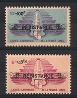 LEVANT - 1943 - Poste Aérienne PA N°YT. 8 à 9 - Résistance - Série Complète - Neuf Luxe ** / MNH / Postfrisch - Neufs