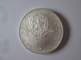 Italy 5 Euro 2006 AUNC Silver/Argent.925 Coin:Italian Republic 60 Years,diameter=32 Mm,weight=18 Grams - Commemorative