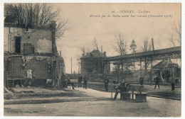 Delcampe - CPA - STENAY (Meuse) - La Gare Détruite Par Les Boches Avant Leur Retraite (Novembre 1918) - Stenay