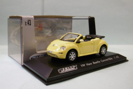 Welly - VW VOLKSWAGEN New Beetle Cabriolet Jaune Réf. 43009SW BO 1/43 - Welly