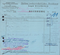 Luxembourg - Luxemburg - FACTURE  1951  ABTEILUNG LANDWIRTSCHAFTLICHER MASCHINE , ETTELBRUCK - Luxemburg