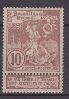 Belgique N° 72 Avec Charnière - 1894-1896 Tentoonstellingen