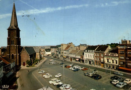 BELGIQUE MOUSCRON GRAND'PLACE ET EGLISE ST BARTHELEMY - Moeskroen