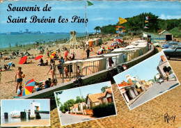 N°121303 -cpsm Souvenir De Saint Brévin Les Pins - Saluti Da.../ Gruss Aus...