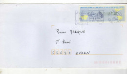 Enveloppe FRANCE Avec Vignette Affranchissement Oblitération 22 LAMBALLE 04/05/2004 - 2000 « Avions En Papier »