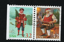 1995 Christmas  Michel US 2644Dl - 2645Dr Used - Used Stamps