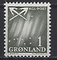 Greenland 1963  Northern Lights (**) MNH  Mi.47 - Nuovi