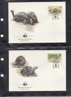 SEYCHELLEN  137-140, 4 FDC, WWF, Weltweiter Naturschutz: Aldabra-Riesenschildkröte, 1987 - Seychelles (1976-...)