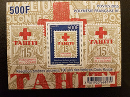 Polynesia 2015 Polynesie Reissue Old Stamps 100 Years Red Cross Stamps 1915 Ms1v Mnh - Unused Stamps