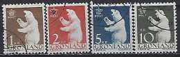 Greenland 1963  Polar Bear (o) Mi.58-61 - Used Stamps