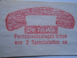 D200305  Red Meter Stamp - EMA - Freistempel  -Germany Berlin -Electricity,  Electro -1967  DeTeWe  Phone Telephone - Elettricità