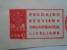 D200309  Red Meter Stamp - EMA - Freistempel  -Yugoslavia Slovenia Ljubljana  -Electricity,  Electro -1966  ISKRA - Electricidad