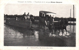 Guadeloupe - Pointe à Pitre - Bac De La Rivière Salée - Passeur - Pub Publicité Rhum CHAUVET Compagnie Des Antilles - Pointe A Pitre